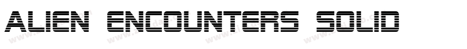 Alien Encounters Solid字体转换